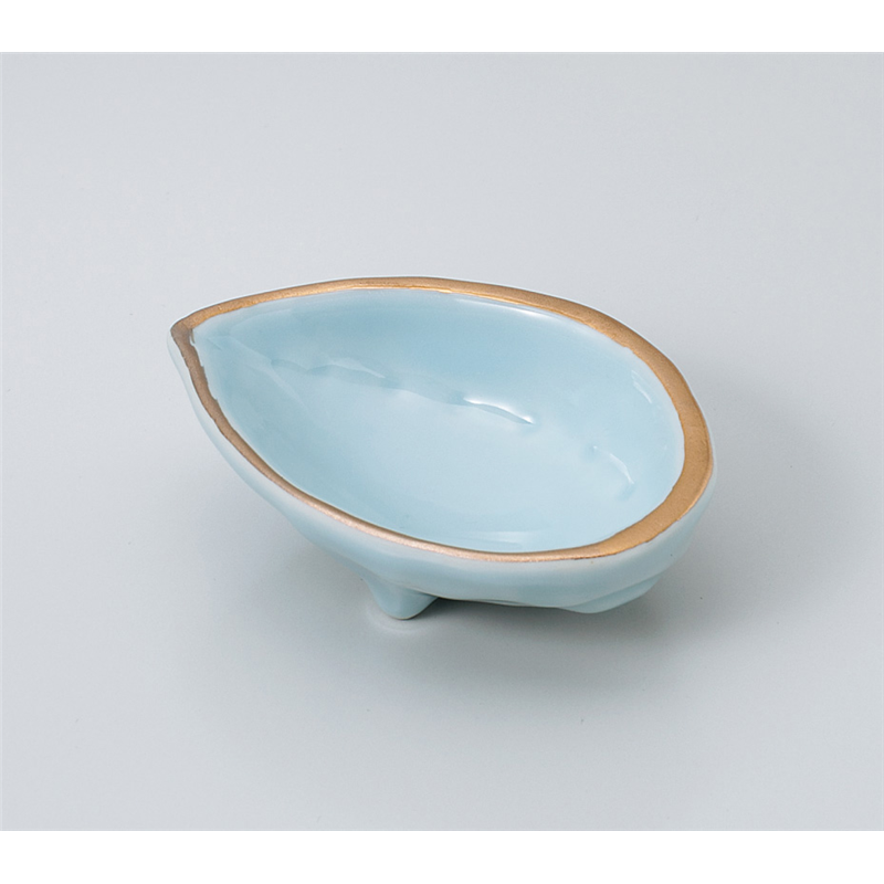 古林陶器 小付 青磁渕金アワビ小付 907840351 1個（ご注文単位1個）【直送品】