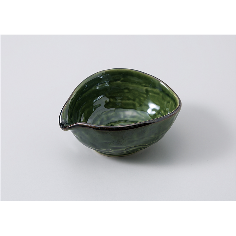 古林陶器 小付 織部 たわみ型片口小付 1107320151 1個（ご注文単位1個）【直送品】