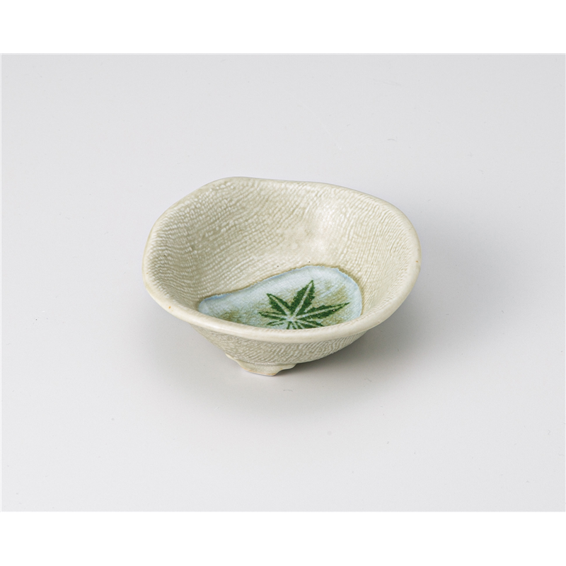 古林陶器 小付 ビードロ紅葉3.5三ツ足皿 542600974 1個（ご注文単位1個）【直送品】