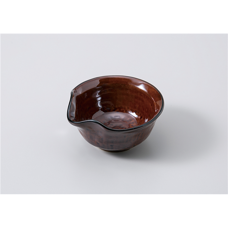 古林陶器 小付 アメ釉丸片口小付 1107350235 1個（ご注文単位1個）【直送品】