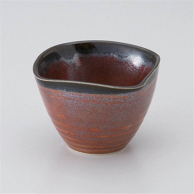 古林陶器 小付 黒流し角深小鉢 508450625 1個（ご注文単位1個）【直送品】