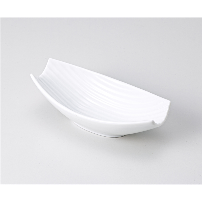 古林陶器 小付 笹型小付 白 1207460579 1個（ご注文単位1個）【直送品】