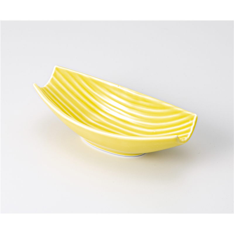 古林陶器 小付 笹型小付 黄 1207460479 1個（ご注文単位1個）【直送品】