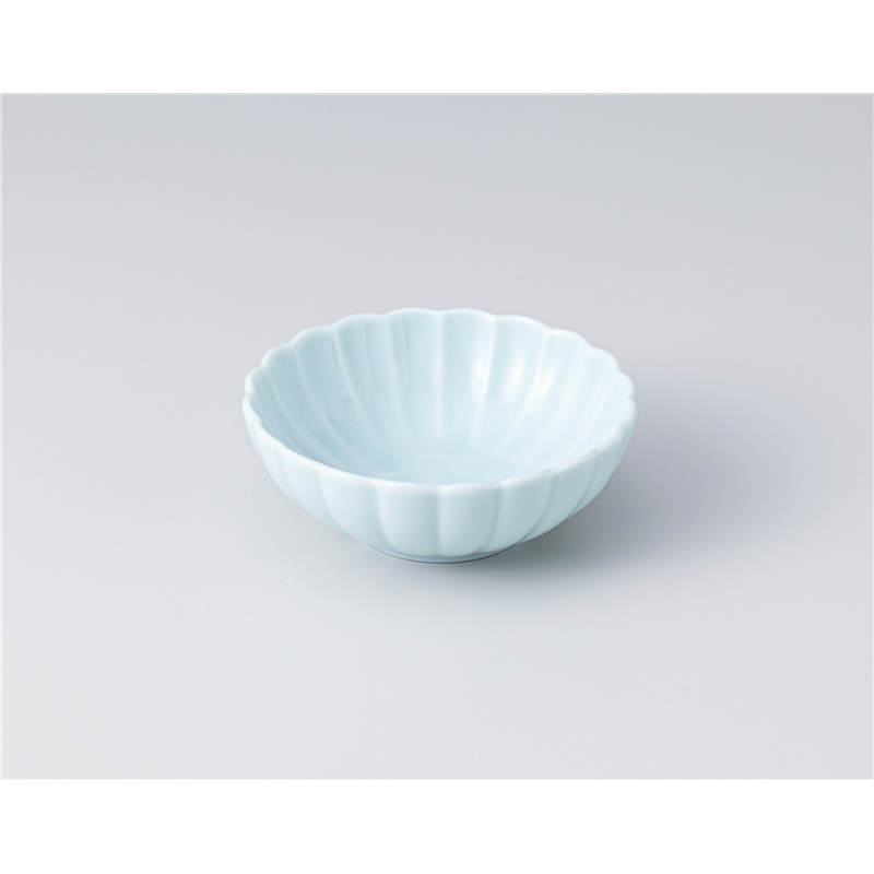 古林陶器 小付 菊型青磁9cm鉢 1307030452 1個（ご注文単位1個）【直送品】