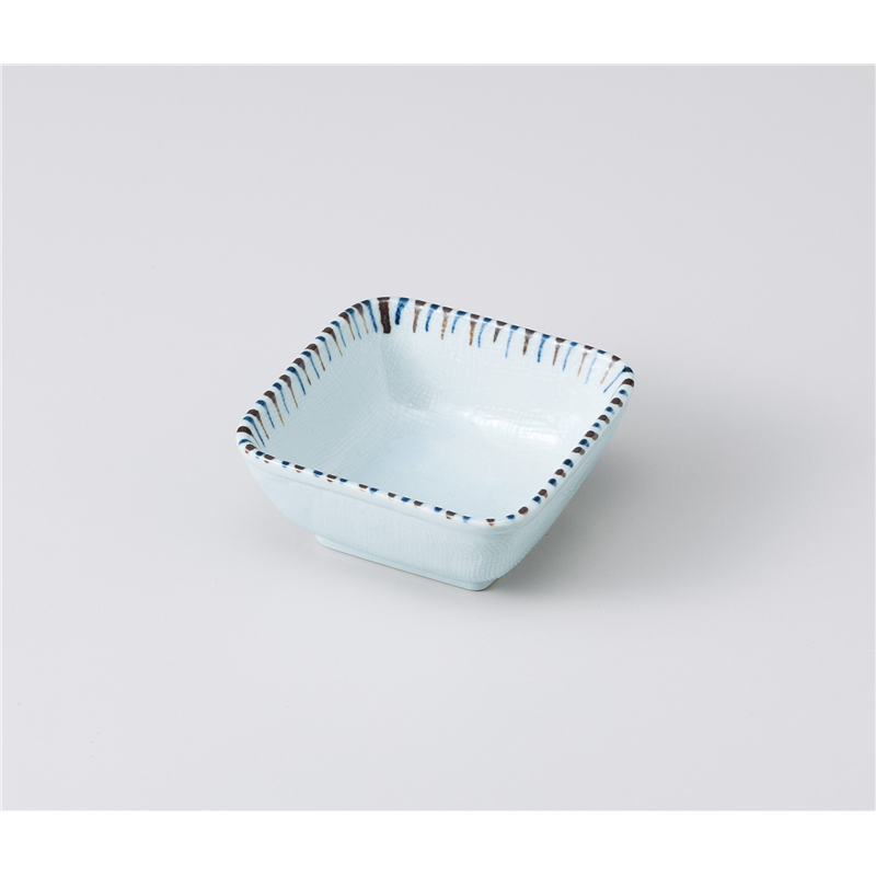 古林陶器 小付 青磁二色十草角小鉢 1008150570 1個（ご注文単位1個）【直送品】