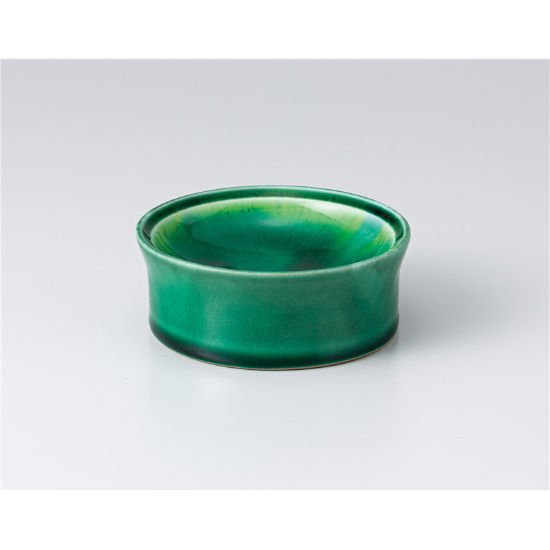 古林陶器 小付 緑釉黄流し杵型3寸小付 1307210105 1個(ご注文単位1個)【直送品】