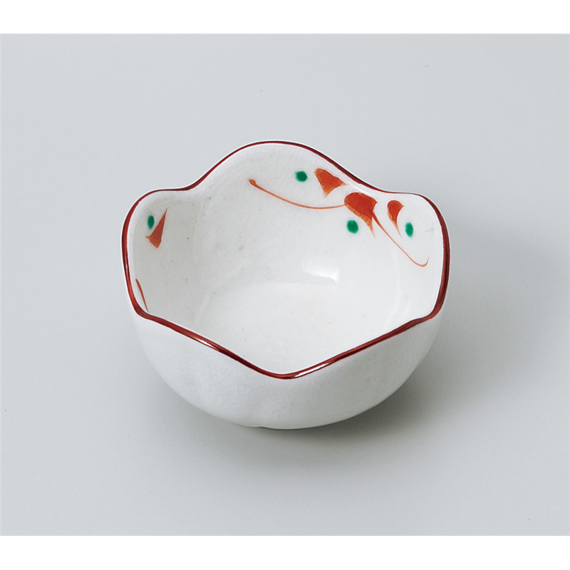 古林陶器 小付 赤絵小花梅型珍味 908160270 1個（ご注文単位1個）【直送品】