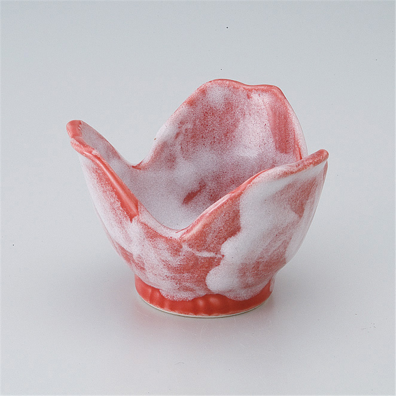 古林陶器 小付 赤彩花型珍味 508110216 1個（ご注文単位1個）【直送品】