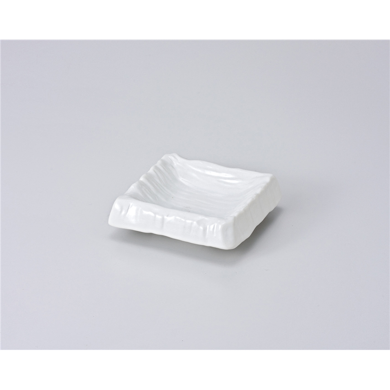 古林陶器 小付 白マット荒彫角千代口 608030651 1個(ご注文単位1個)【直送品】