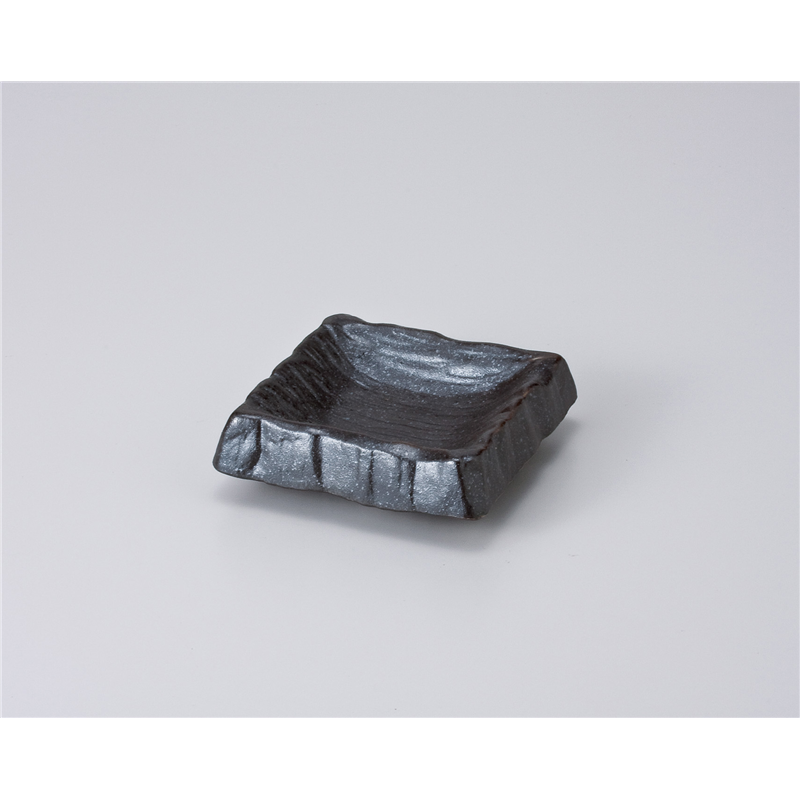 古林陶器 小付 備前黒荒彫角千代口 608030551 1個(ご注文単位1個)【直送品】