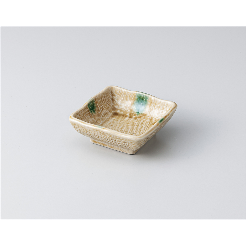 古林陶器 小付 黄瀬戸 角千代口 1307350601 1個（ご注文単位1個）【直送品】