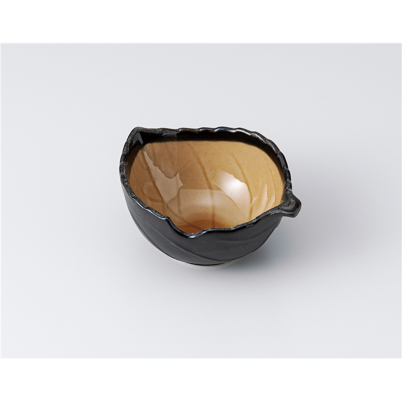 古林陶器 小付 ブラウン木ノ葉小付 1307450601 1個（ご注文単位1個）【直送品】