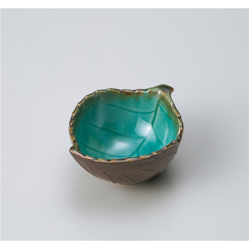 古林陶器 小付 エメラルド木ノ葉型珍味 1209760451 1個（ご注文単位1個）【直送品】