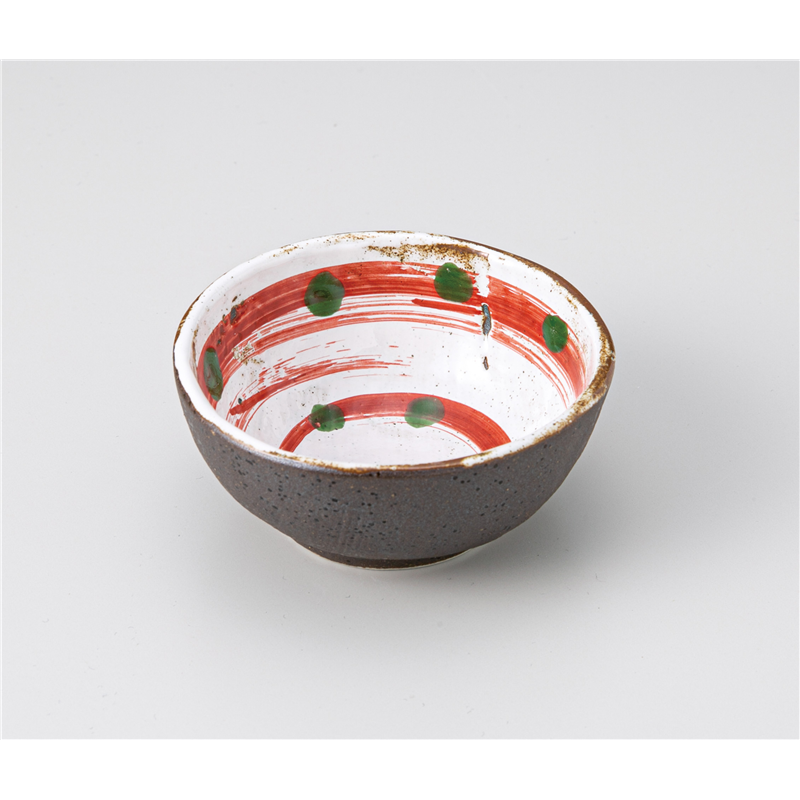古林陶器 小付 染付赤刷毛粉引南蛮9.5cmボウル 1207920326 1個（ご注文単位1個）【直送品】