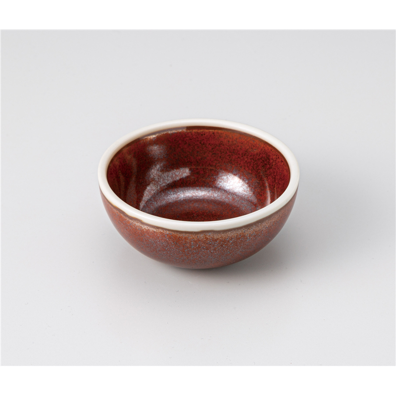 古林陶器 小付 アメ渕透明釉8.5cmボール 1207940325 1個（ご注文単位1個）【直送品】