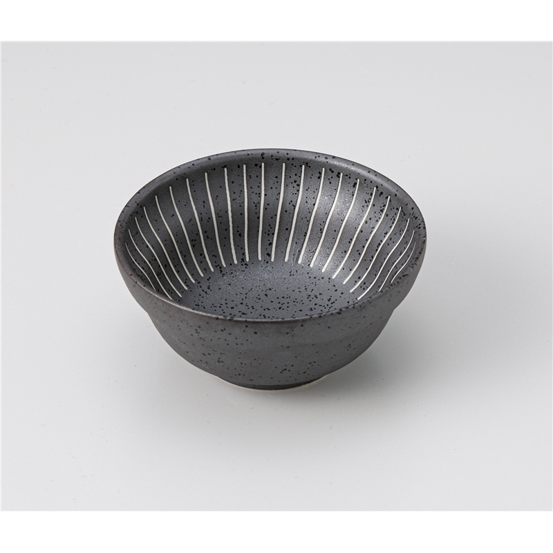 古林陶器 小付 黒ハスイ 十草 小鉢 1208050640 1個（ご注文単位1個）【直送品】