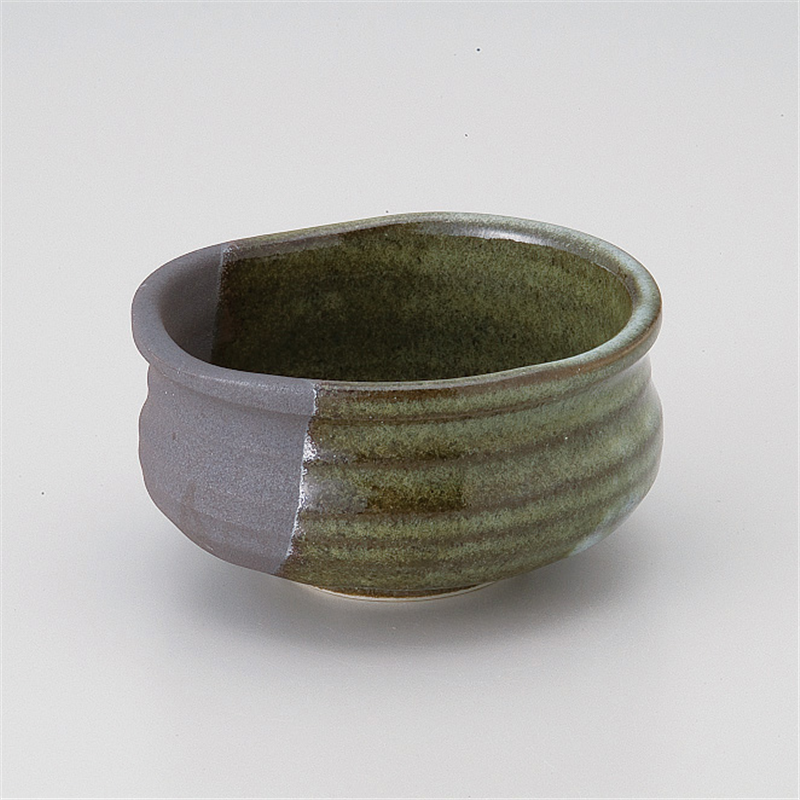 古林陶器 小付 半掛焼〆抹茶型珍味 508430624 1個（ご注文単位1個）【直送品】