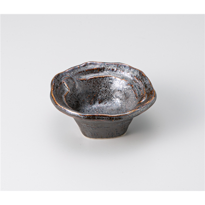 古林陶器 小付 黒マット ナデ角小付 1208120631 1個（ご注文単位1個）【直送品】