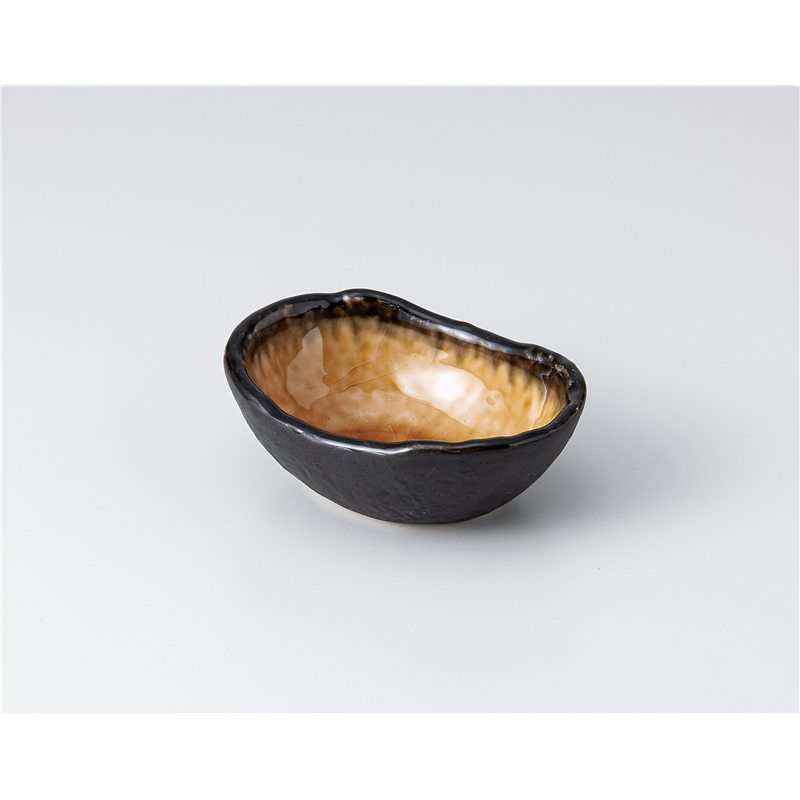 古林陶器 小付 ブラウン楕円小付 1307740501 1個（ご注文単位1個）【直送品】