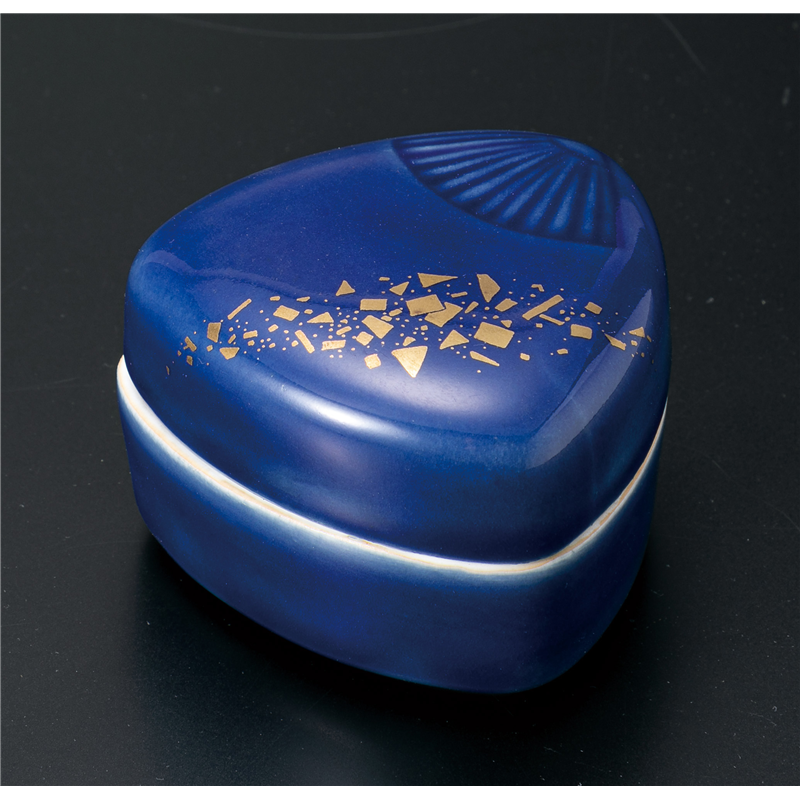 古林陶器 珍味特選 ルリ金吹三角珍味 1108430578 1個（ご注文単位1個）【直送品】