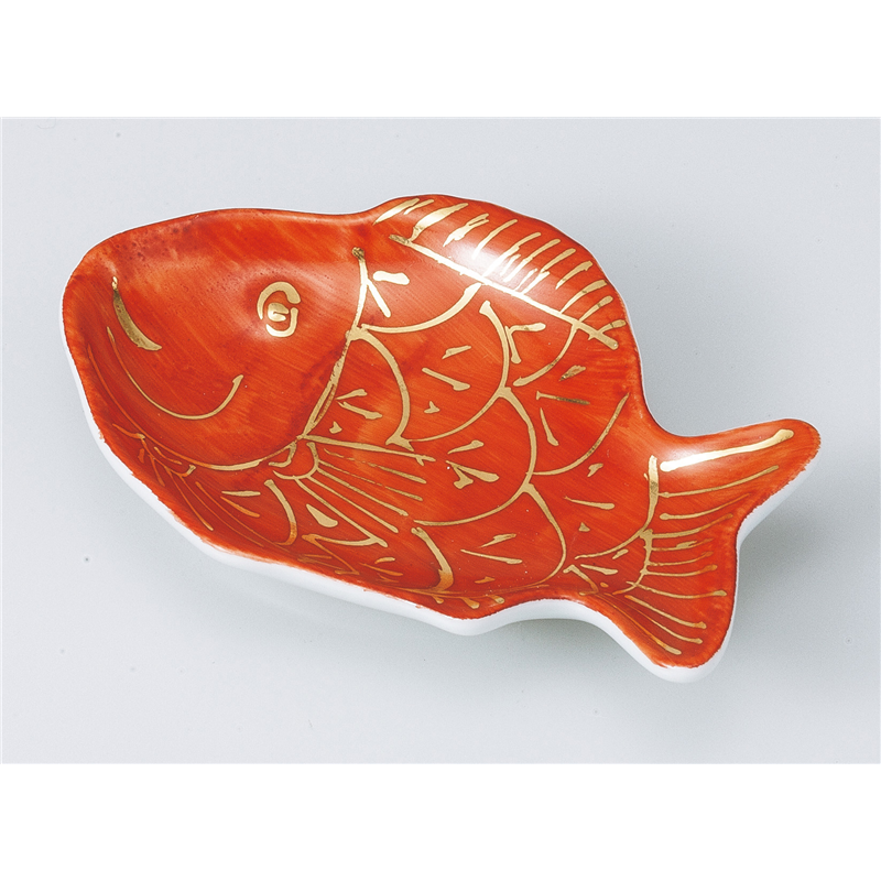 古林陶器 珍味特選 金彩タイミニ小皿(12cm) 808130279 1個（ご注文単位1個）【直送品】