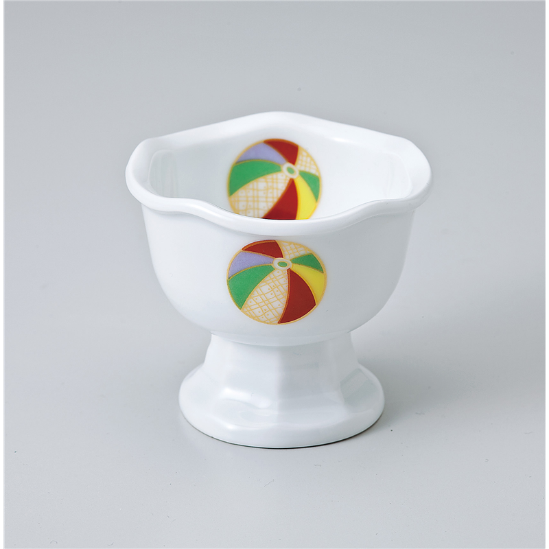 古林陶器 珍味特選 白磁夢風船梅型高台珍味 707750347 1個（ご注文単位1個）【直送品】