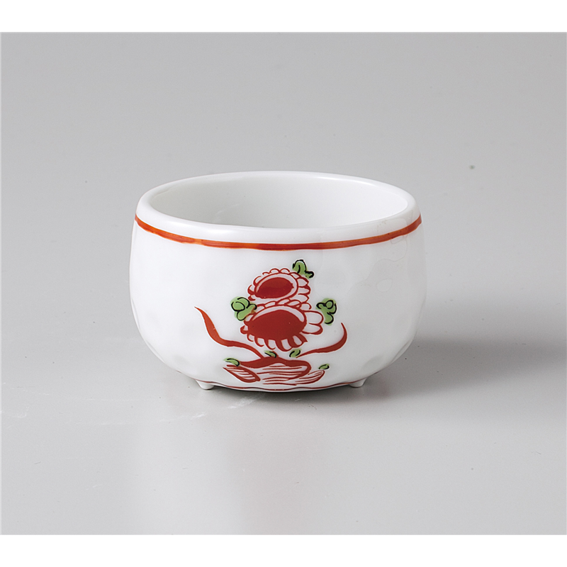 古林陶器 珍味特選 赤絵花鳥三ツ足珍味(大) 1108540107 1個（ご注文単位1個）【直送品】