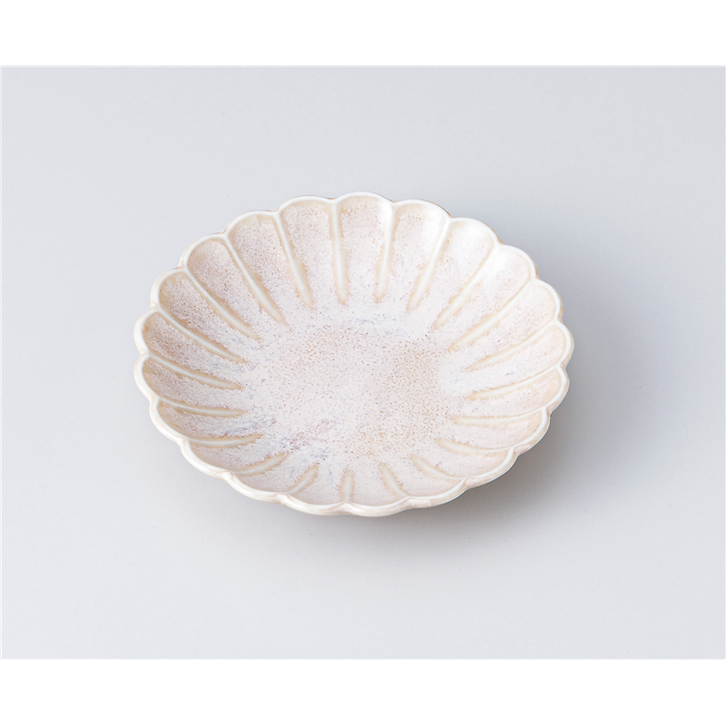 古林陶器 珍味特選 菊型白うのふ9.5cm皿 1308150352 1個（ご注文単位1個）【直送品】