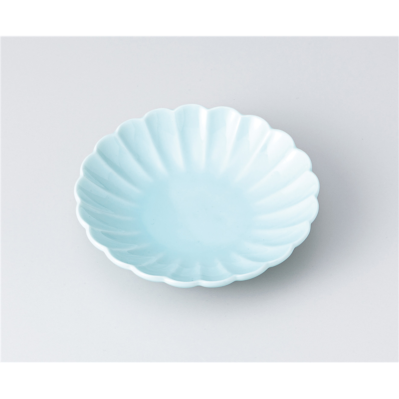 古林陶器 珍味特選 菊型青磁9.5cm皿 1308150452 1個（ご注文単位1個）【直送品】