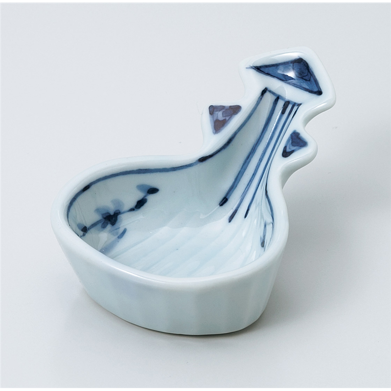 古林陶器 珍味特選 呉須絵びわ型珍味 909040135 1個（ご注文単位1個）【直送品】