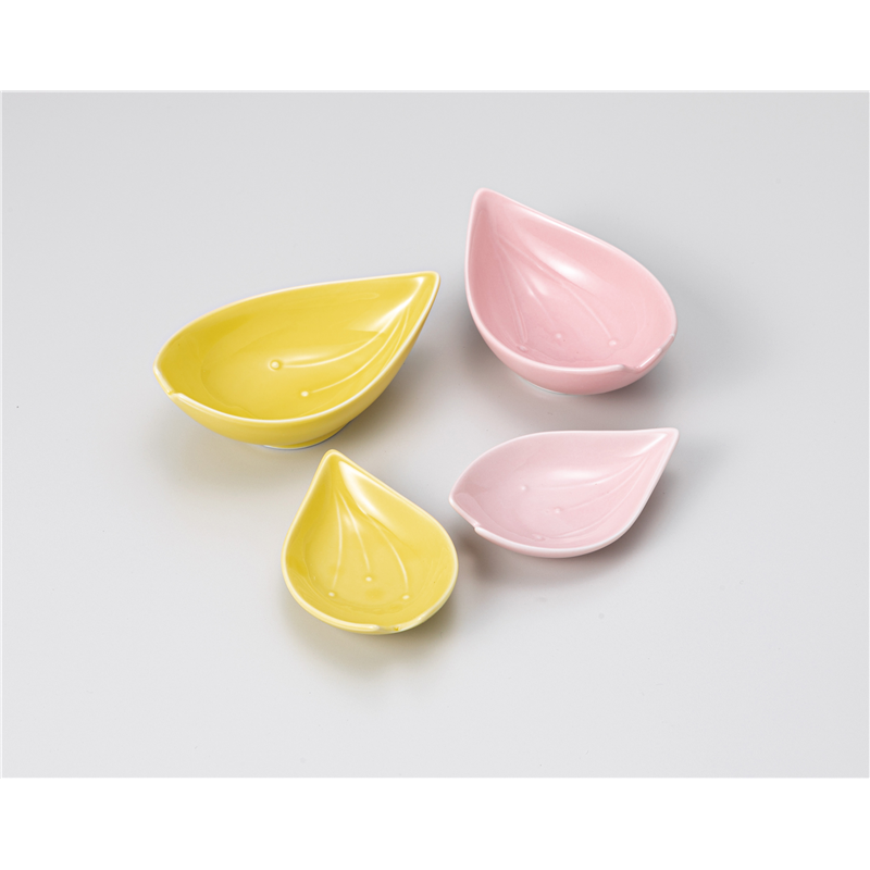 古林陶器 珍味 花びら小付 黄 1208810779 1個（ご注文単位1個）【直送品】