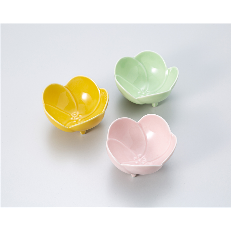 古林陶器 珍味 ヒワ 花型三っ足小付 1308510731 1個（ご注文単位1個）【直送品】