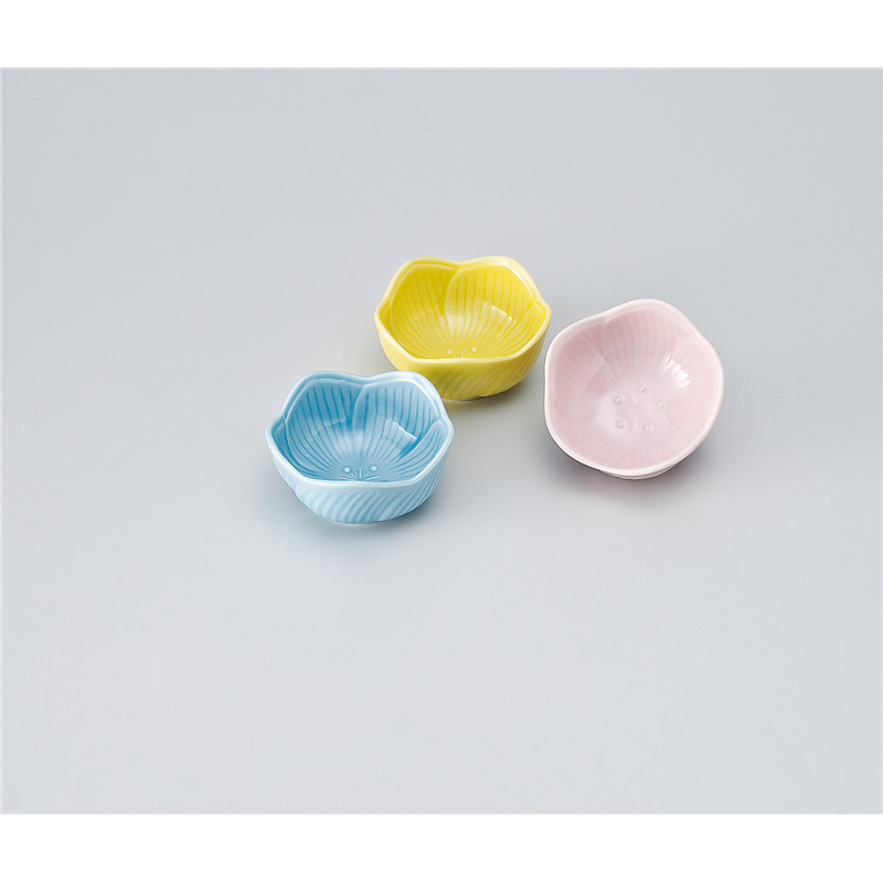 古林陶器 珍味 ブルー桔梗型小付 609220452 1個（ご注文単位1個）【直送品】