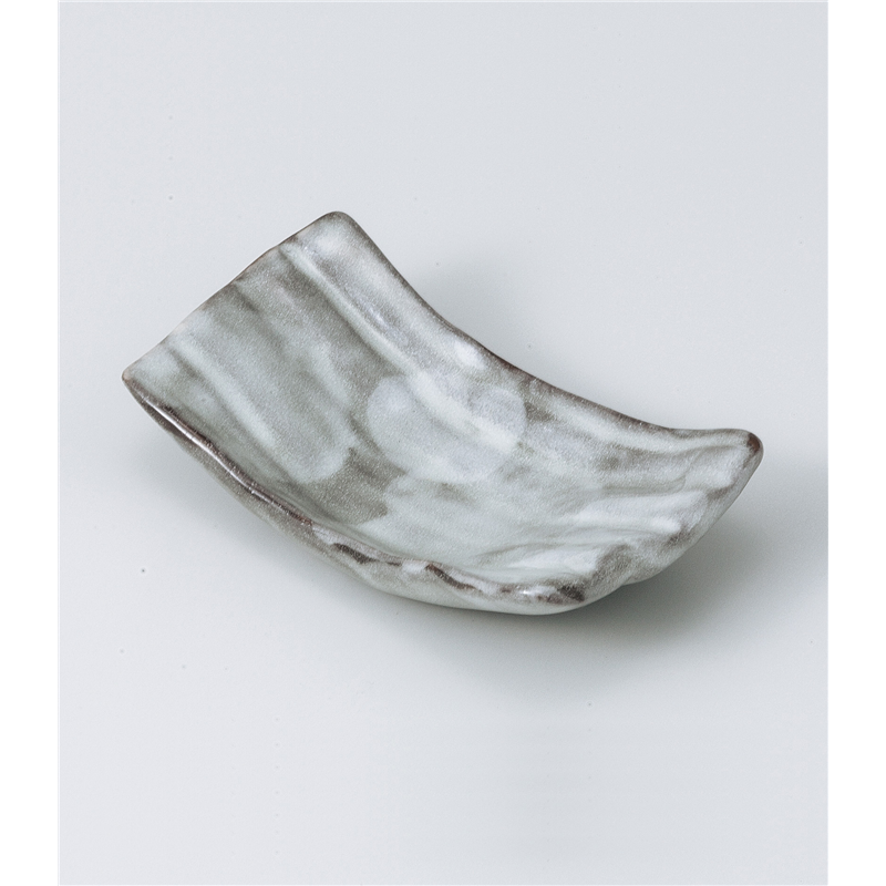 古林陶器 珍味 黒茶志野刷毛木目長角千代口 808260247 1個（ご注文単位1個）【直送品】