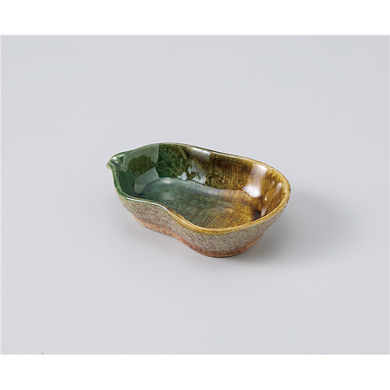 古林陶器 珍味 黄瀬戸織部ひさご千代久 1109520474 1個（ご注文単位1個）【直送品】