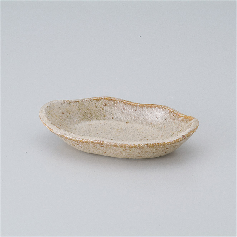 古林陶器 珍味 うす茶うのふ長小皿 508420325 1個（ご注文単位1個）【直送品】