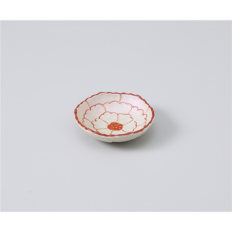 古林陶器 珍味 ラスター 牡丹豆皿 1109340578 1個（ご注文単位1個）【直送品】