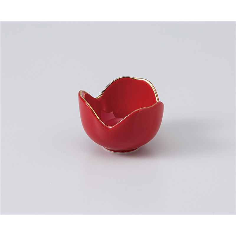 古林陶器 珍味 割山椒 赤釉渕金(630014) 1109710451 1個（ご注文単位1個）【直送品】