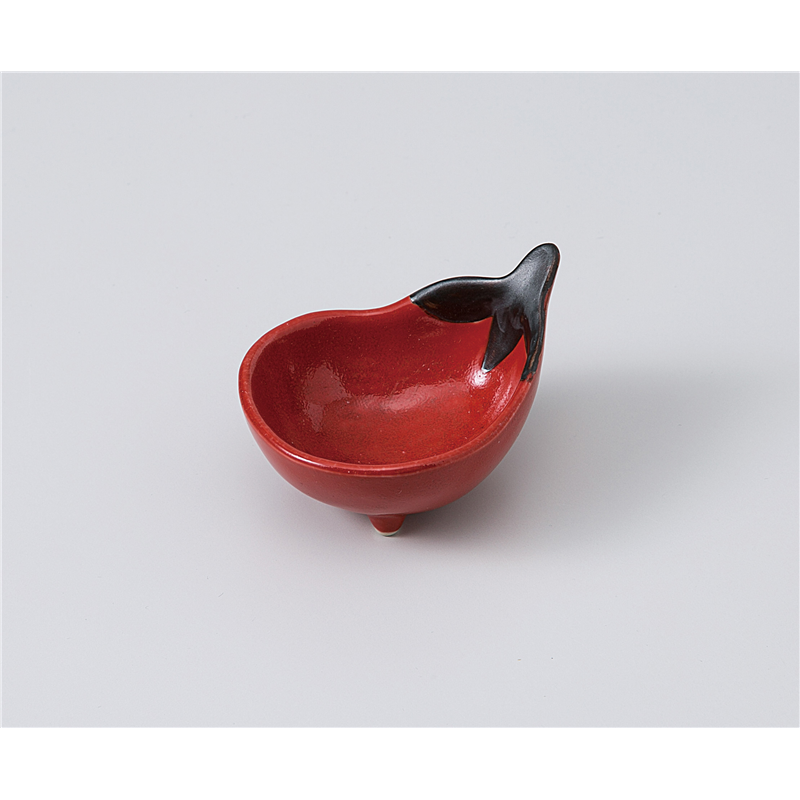 古林陶器 珍味 赤釉ナス型珍味 1109950351 1個（ご注文単位1個）【直送品】