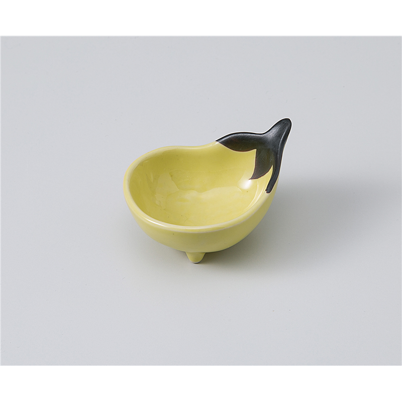 古林陶器 珍味 黄釉ナス型珍味 1109950151 1個（ご注文単位1個）【直送品】
