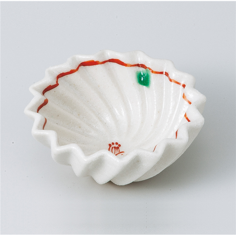 古林陶器 珍味 赤絵花フリル珍味 808260574 1個（ご注文単位1個）【直送品】
