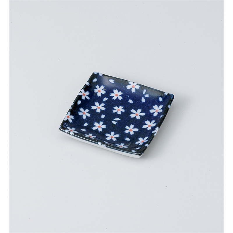 古林陶器 珍味 山桜 正角豆皿 809240333 1個（ご注文単位1個）【直送品】