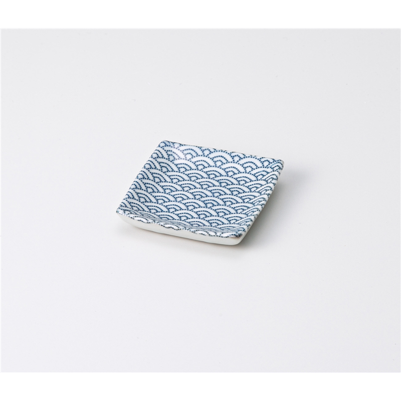 古林陶器 珍味 青海波正角豆皿 1209720533 1個（ご注文単位1個）【直送品】