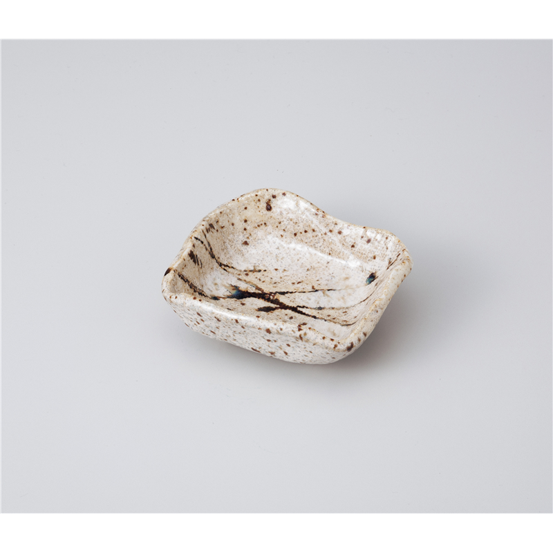 古林陶器 珍味 乱刷毛 角千代口(四足) 1010120163 1個（ご注文単位1個）【直送品】