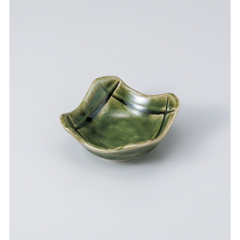 古林陶器 珍味 織部 ソギ格子角珍味 809450279 1個（ご注文単位1個）【直送品】