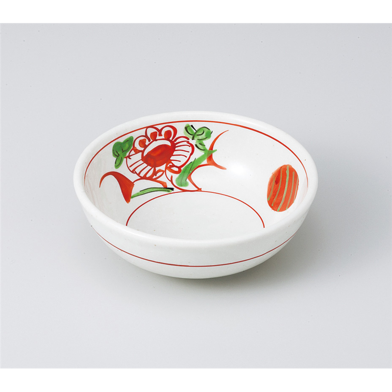 古林陶器 松花堂 手描き赤絵万暦11.5cm鉢 817730226 1個（ご注文単位1個）【直送品】