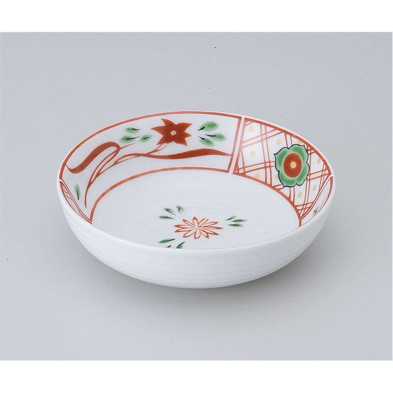 古林陶器 松花堂 赤絵丸鉢 517140557 1個（ご注文単位1個）【直送品】