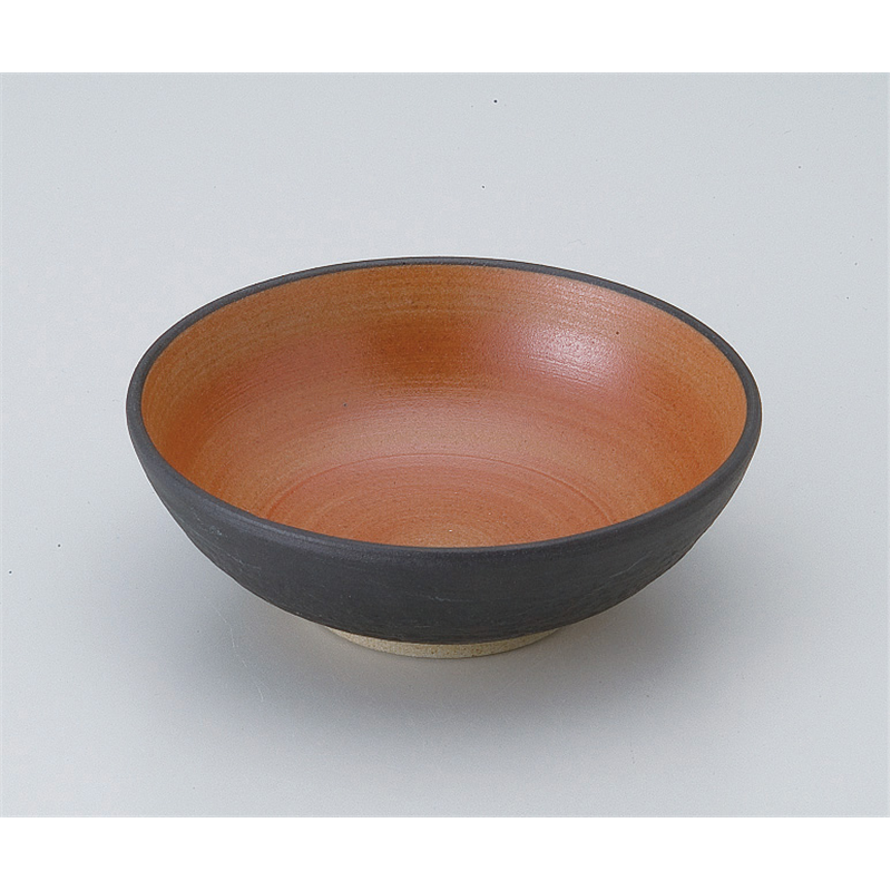 古林陶器 松花堂 黒塗内朱3.8鉢 517040371 1個（ご注文単位1個）【直送品】