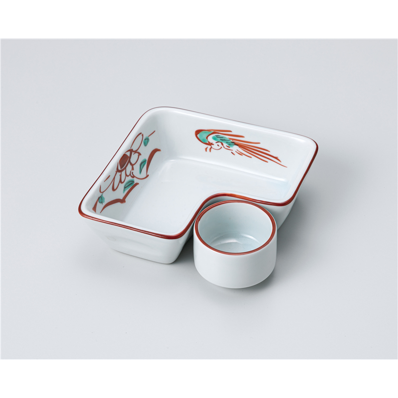 古林陶器 松花堂 花鳥L鉢 1210210547 1個（ご注文単位1個）【直送品】