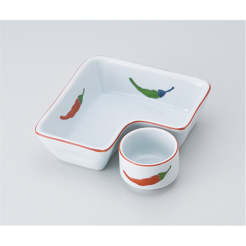 古林陶器 松花堂 とうがらしL鉢 516620747 1個（ご注文単位1個）【直送品】